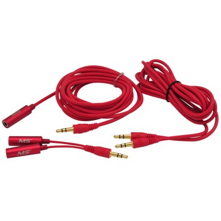 Mobilespec 6' Auxiliary Audio Cable Kit, Red MBS12402